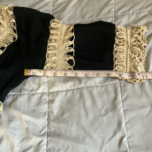 Boho Crochet Black Top - Picture 11 of 14